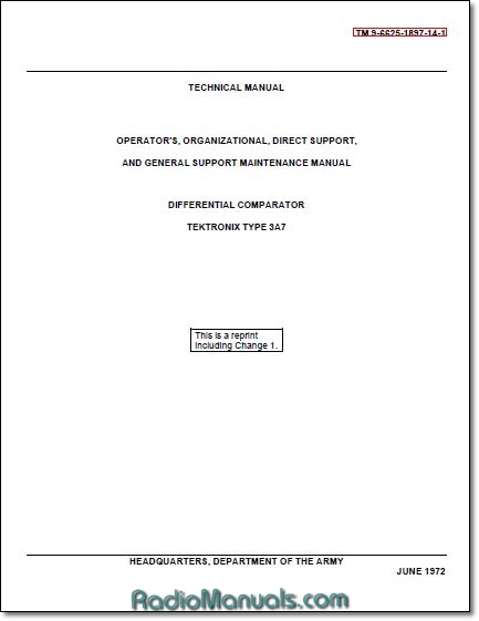 Tektronix 3A7 Manual Tektronix 3A7 Manual